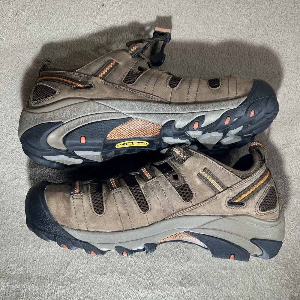 KEEN Utility Men's Atlanta Cool Low Steel Toe Work Shoes Brown Size 10.5 M